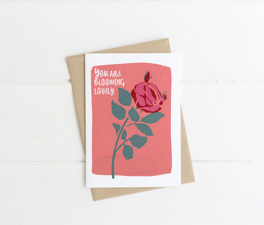 You're blooming lovely | A6 Card