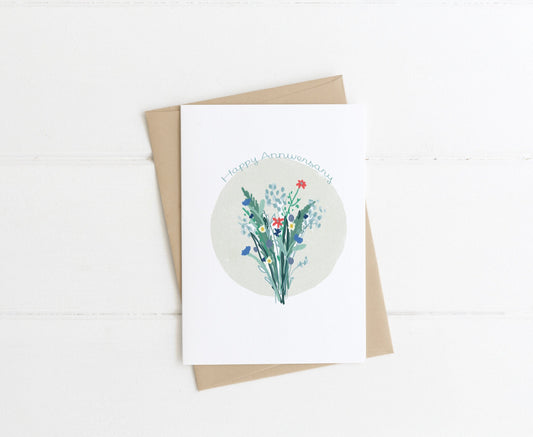 Happy Anniversary | Floral | A6 Card
