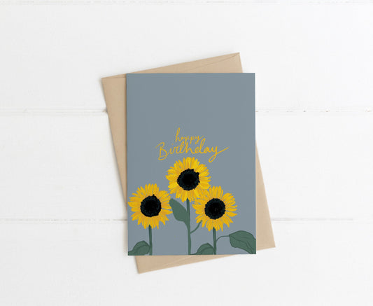 Sunflower Happy Birthday | A6 Card