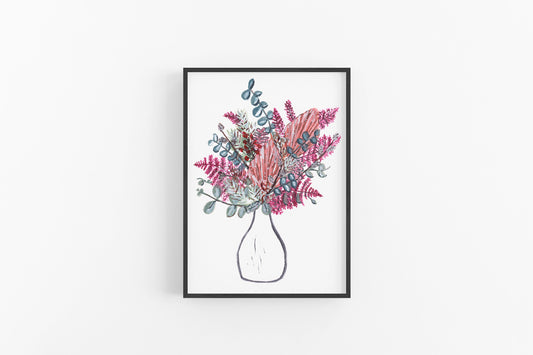 Winter Floral Vase | Digital A5 Print