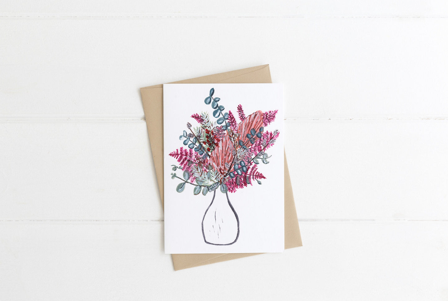Winter Vases | Illustrated floral | Set of 2 A6 Cards