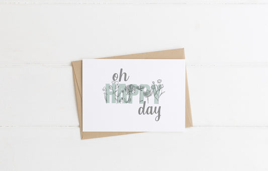 Oh Happy Day | Christian Greetings | A6 Card