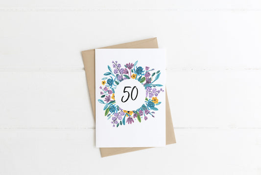 50th Birthday | A6 Card