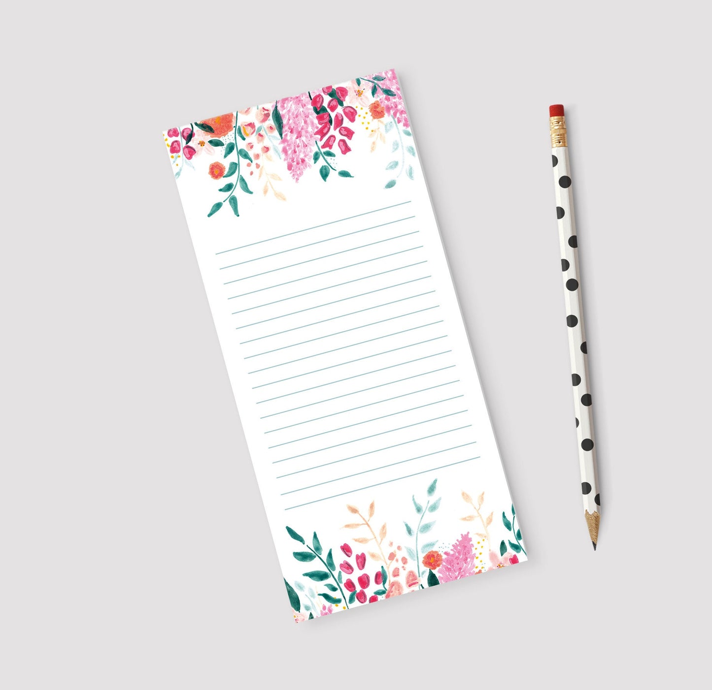 Magnetic List Notepad | Summer | Stationery | Floral Tear Off Notes