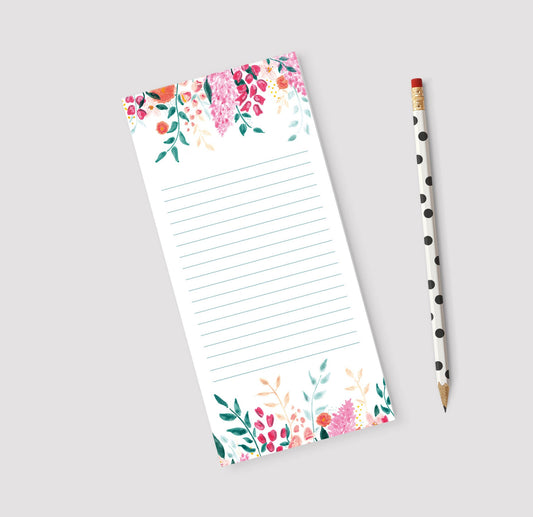 Magnetic List Notepad | Summer | Stationery | Floral Tear Off Notes