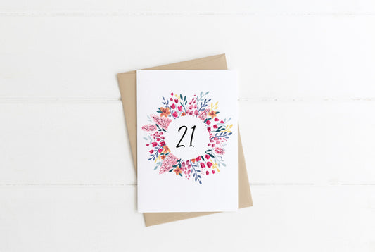 21st Birthday | A6 Card