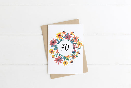 70th Birthday | A6 Card