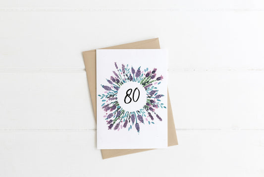 80th Birthday | A6 Card