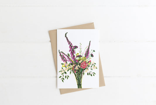 Set of three Notecards | Floral Notecard set | A6 blank Notecards | Flower Greeting Cards | Folded Note Cards Set