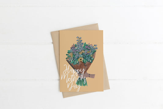 Happy Mothers Day | A6 Card | Floral Bouquet Mothers Day Card