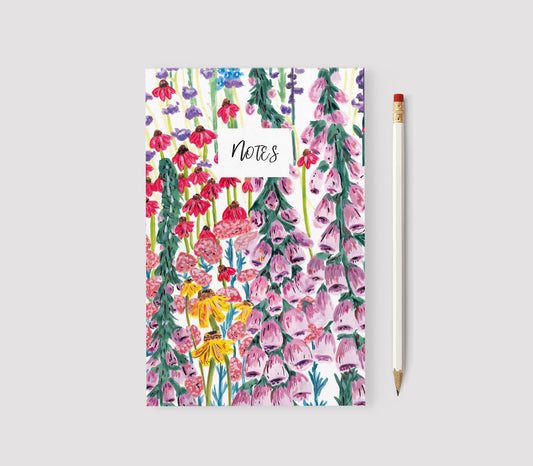 Floral Garden A5 Lined Notebook | Lined Book | Flower Notebook | Stationery | Planner | Notes