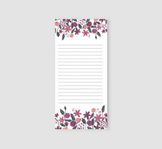 Magnetic List Notepad | Autumn | Stationery | Floral Tear Off Notes