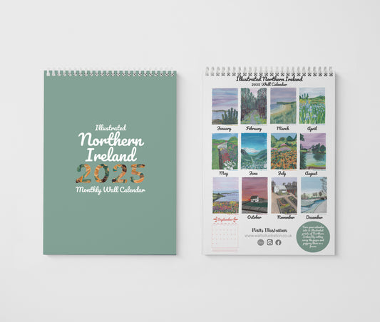 Illustrated Northern Ireland | 2025 Wall Calendar | A4 Calendar | NI