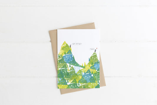 Socially Distanced Mountain Birthday | A6 Card