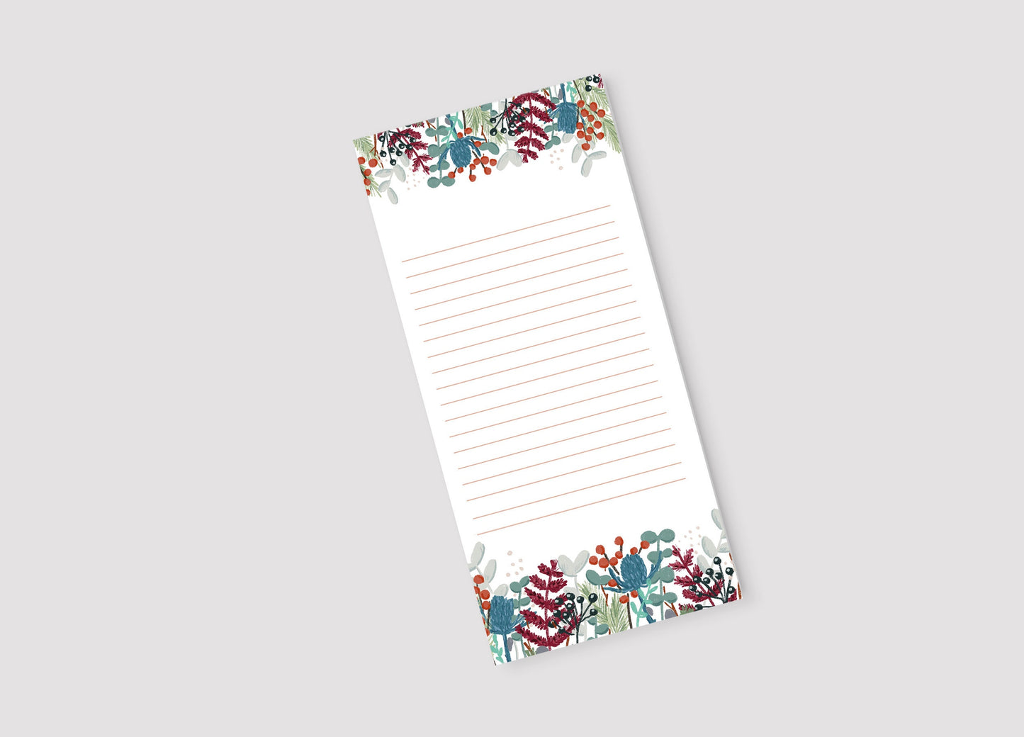 Magnetic List Notepad | Winter | Stationery | Floral Tear Off Notes