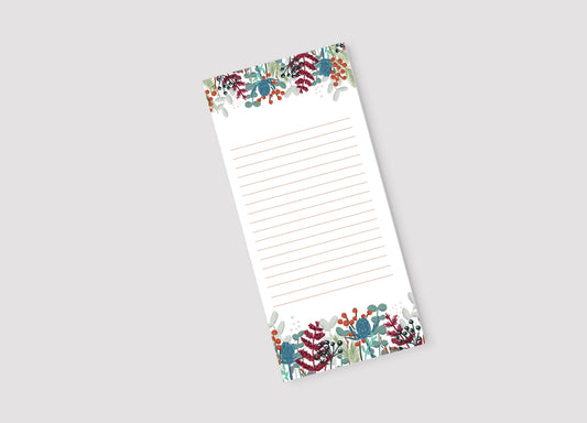 Magnetic List Notepad | Winter | Stationery | Floral Tear Off Notes